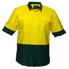 Portwest Hi-Vis Two Tone Lightweight Short Sleeve Shirt Reflective Safety MS802