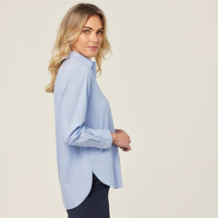 NNT Womens Cotton Chambray Collared Button Long Sleeve Relaxed Shirt CATUSZ