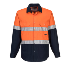 Portwest Hi-Vis Two Tone Regular Weight Long Sleeve Shirt Tape Safety MA101