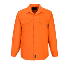 Portwest Hi-Vis Regular Weight Long Sleeve Shirt Breathable Polo Shirt MS988