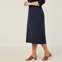 NNT Womens Crepe Stretch Comfy Lightweight Midi Lenght A-Line Skirt CAT2RV