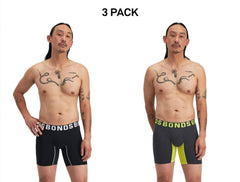 Bonds Mens Chafe Off Trunk Inner Thigh Panel Comfort & Friction Free 3 Pack MWB6