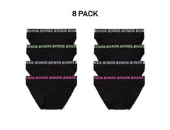 Bonds Girls Bikini Sport Ultimate Comfy and Fresh Moisture Wicking 8 Pack UWKL4A