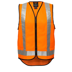 Portwest Day/Night Cross Back Vest Reflective Taped Work Safety MV188