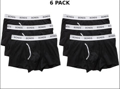 Bonds Mens Guyfront Trunk Stretchy Cotton Seam free Sides Elastic 6 Pack MZ963N