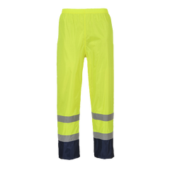 Portwest Hi-Vis Classic Two Tone Rain Pants Reflective Taped Work H444