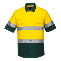Portwest Hi-Vis Two Tone Lightweight Short Sleeve Shirt with Tape Safety MA802