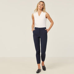NNT Womens Crepe Stretch Lightweight  Classic High Waist Cropped Pant CAT3YC