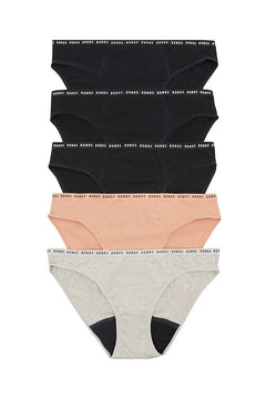 Bonds Womens Blody Comfy Period Bikini Moderate Odour Free Undies 5 Pack WR4DA