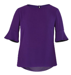 NNT Womens Discontinued Double Georgette Soft Fluted Top CAT9RE