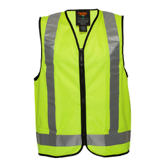 Portwest Day/Night Cross Back Vest Reflective Taped Work Safety MV188