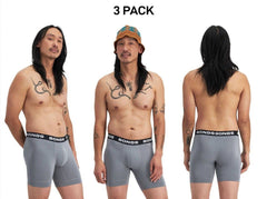Bonds Mens Total Package Mid Trunk Smooth Viscose Bamboo Mid Length 3 Pack MWA9