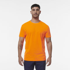 KINGGEE Mens HI Vis Crew Workwear Regular Fit Reflective Sleeve T Shirt K54034