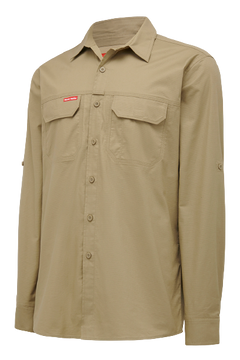 Hard Yakka Mens Flex Ripstop Shirt Long Sleeve Sunglass Loop Work Wear Y04305