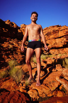 Bonds Mens Pride Icons Trunk Neon Rainbow Waistband and FRSH Technology MW3Y