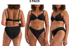 Bonds Womens Damn Dry Hi Bikini Absorb Leaks and Control Odour 3 Pack WRRNA