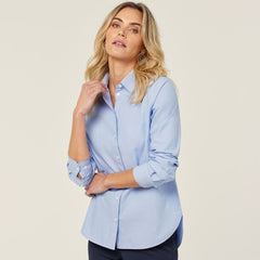 NNT Womens Cotton Chambray Collared Button Long Sleeve Relaxed Shirt CATUSZ