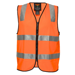 Portwest Fire Warden Zip Vest D/N 2 Tone Reflective Tape Work Safety MZ104