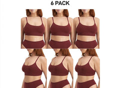 Bonds Womens Bases Bralette Smooth Super Comfy and Supportive Bra 6 Pack WT96