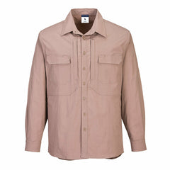 Portwest Utility Stretch Long Sleeve Shirt Breathability Casual Polo MS106