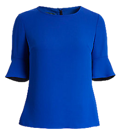 NNT Womens Discontinued Double Georgette Soft Fluted Top CAT9RE