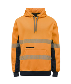 KingGee Mens Hi Vis Reflective Pull Over Hoodie Winter Fleece Work Safety K55054
