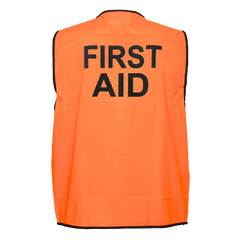 Portwest First Aid Hi-Vis Vest Class D Comfort Touch Tape Work Safety MV117