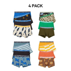 Bonds Boys Trunk Supportive Pouch with Comfy Coverage and Elastic 4 Pack UWCF4A