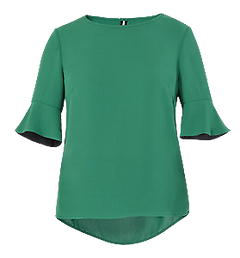 NNT Womens Discontinued Double Georgette Soft Fluted Top CAT9RE