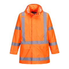Portwest TTMC-W17 X-Back Rain Jacket 2 Tone Reflective Tape Work Safety TM610