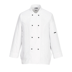 Portwest Rachel Ladies Chefs Jacket L/S White Mesh Air Long Sleeve Pocket C837