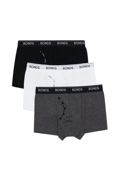 Bonds Mens Guyfront Trunk Stretchy Cotton Seam free Sides Elastic 12 Pack MZ963A
