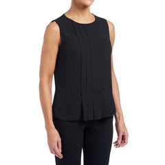NNT Womens 4 Pack Sleeveles Pleat Front Silhouette Lightweight Blouse CATU5Q