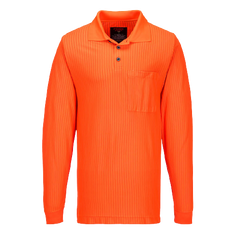 Portwest Flame Resistant Anti-Static Polo Orange Jumper Long Sleeve Shirt MF813