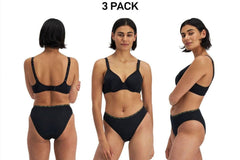 Bonds Womens Damn Dry Active Hi Bikini Protect Odours & Light Leaks 3 Pack WRJC
