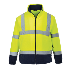 Portwest Polar Fleece Jacket Collar Zip Opening Reflective Work Safety F301