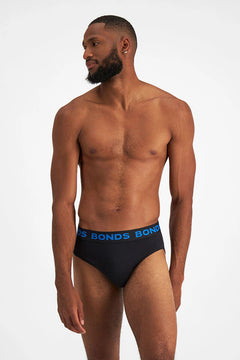 Bonds Mens Hipster Brief Super Soft Branded Elastic Waistband 5 Pack M8DMTX