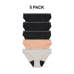 Bonds Womens Blody Comfy Period Bikini Moderate Odour Free Undies 5 Pack WR4DA