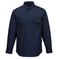 Portwest Adelaide Shirt, Long Sleeve, Light Weight Cotton Polo Shirt MC903