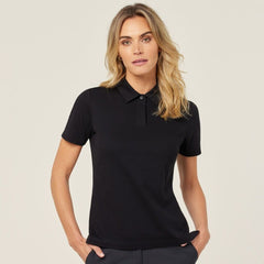 NNT Womens Cotton Pique Collared Soft Button Comfy Classic Polo CATUT4