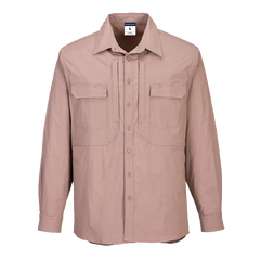 Portwest Utility Stretch Long Sleeve Shirt Breathability Casual Polo MS106