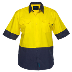 Portwest Hi-Vis Two Tone Lightweight Short Sleeve Shirt Reflective Safety MS802