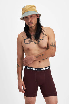 Bonds Mens Total Package Mid Trunk Smooth Viscose Bamboo Mid Length 6 Pack MWA9