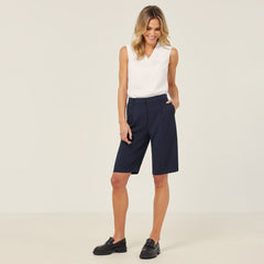 NNT Womens Crepe Lightweight Comfy Stretch Relaxed Knee Length Short CAT3YE