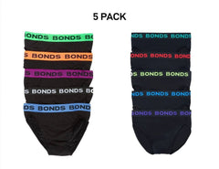 Bonds Mens Hipster Brief Super Soft Branded Elastic Waistband 5 Pack M8DMTX