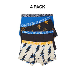 Bonds Boys Trunk Supportive Pouch with Comfy Coverage and Elastic 4 Pack UWCF4A