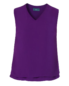 NNT Womens Discontinues Double Georgette V Neck Layrd BLS Short Sleeve CAT9XN