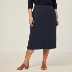 NNT Womens Crepe Stretch Comfy Lightweight Midi Lenght A-Line Skirt CAT2RV