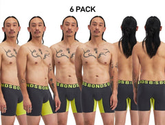 Bonds Mens Chafe Off Trunk Inner Thigh Panel Comfort & Friction Free 6 Pack MWB6