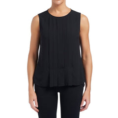 NNT Womens 4 Pack Sleeveles Pleat Front Silhouette Lightweight Blouse CATU5Q